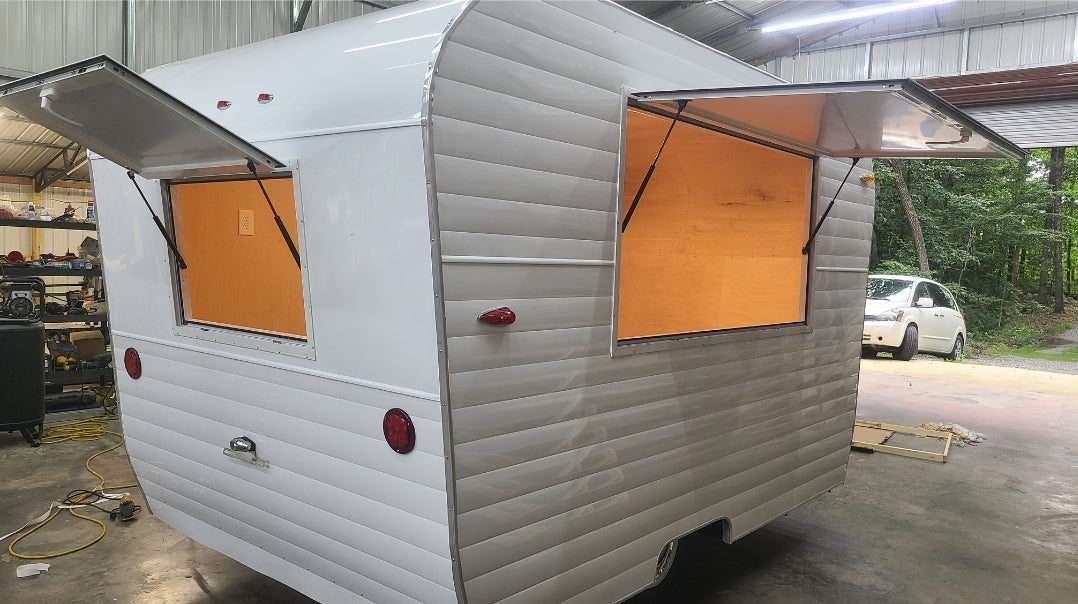 Brand new vintage style vending campers