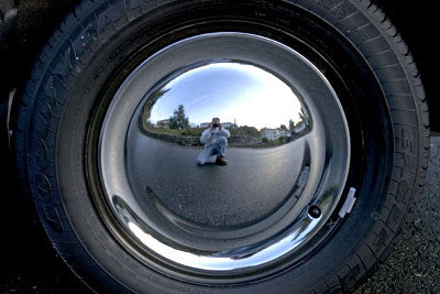 Chrome moon hubcaps